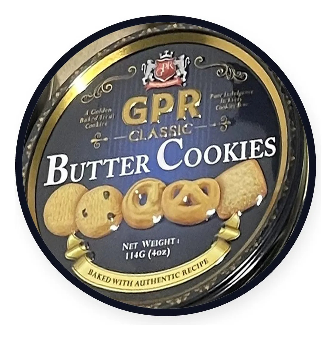 Biscoito Amanteigado GPR Classic Butter Cookies Lata 114g - Cx 24
