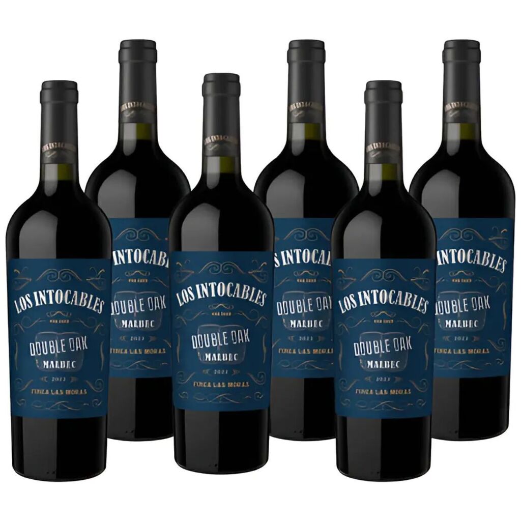 Vinho Tinto Argentino Los Intocables Double Dark Malbec 750ml - Cx 6