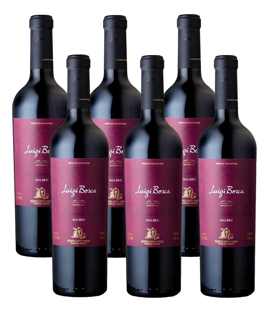 Vinho Tinto Argentino Luigi Bosca Malbec 750ml - Cx 6