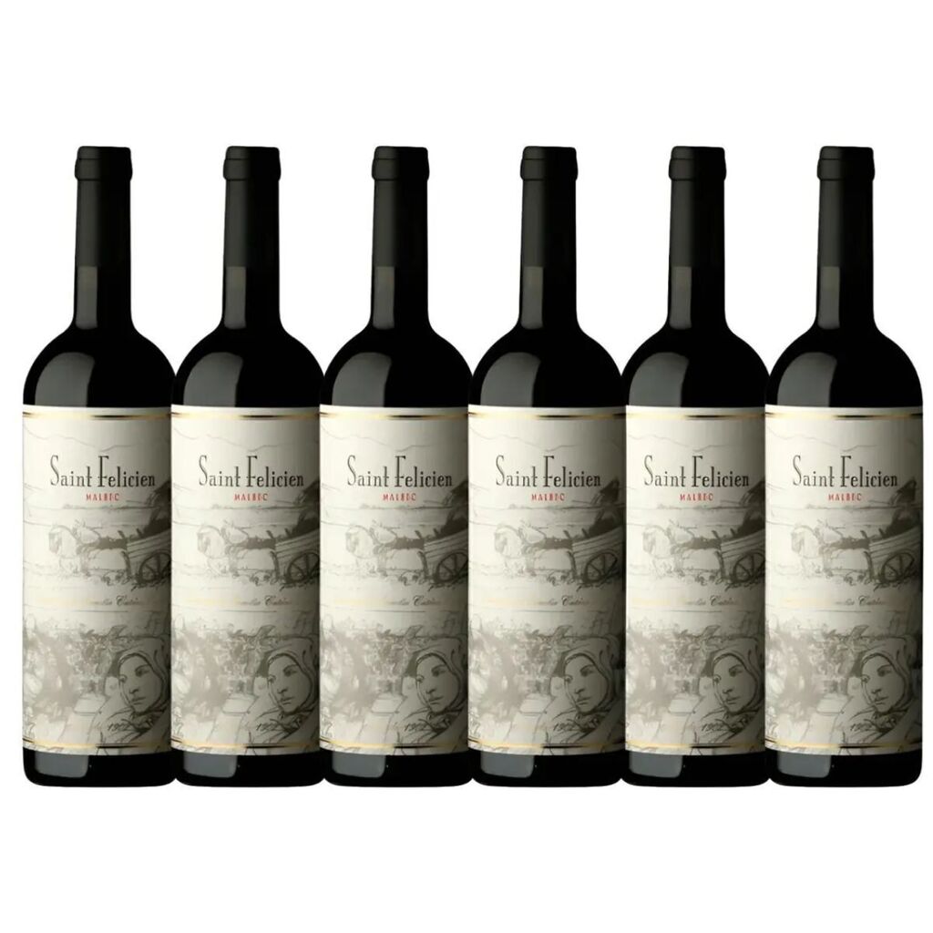 Vinho Tinto Argentino Saint Felicien Malbec 750ml - Cx 6