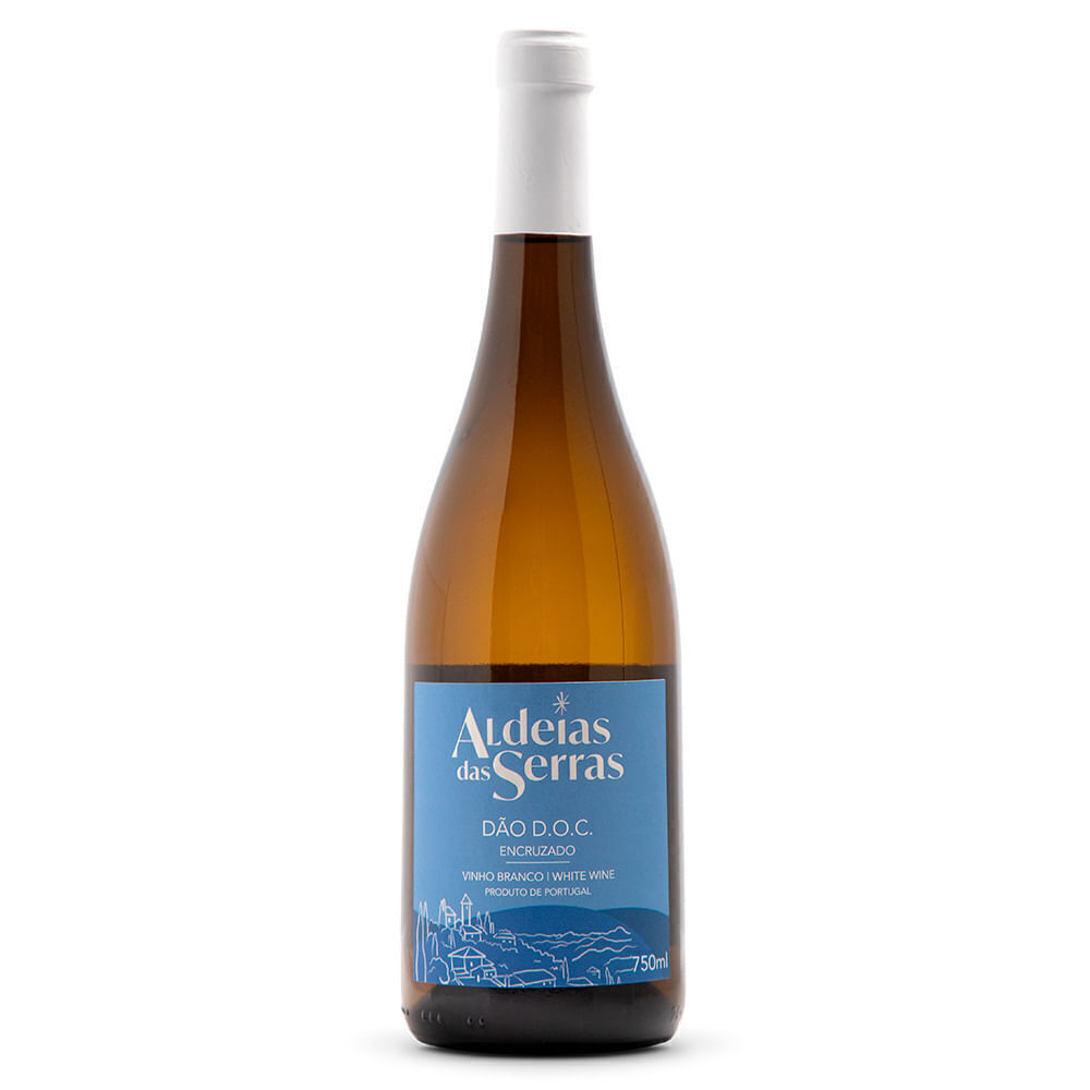 Vinho Branco Português Aldeias das Serras DOC Encruzado 750ml - Cx 6
