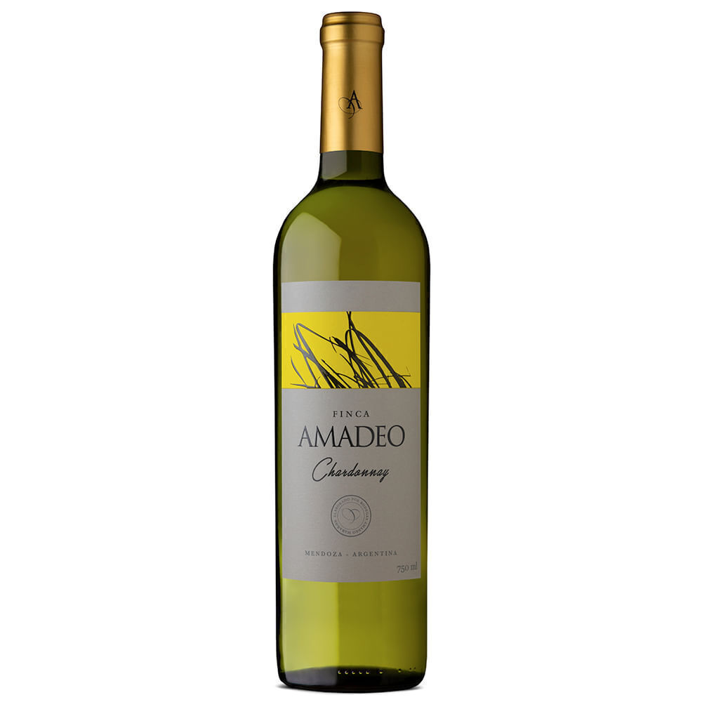 Vinho Branco Argentino Amadeo Chardonnay 750ml - Cx 6