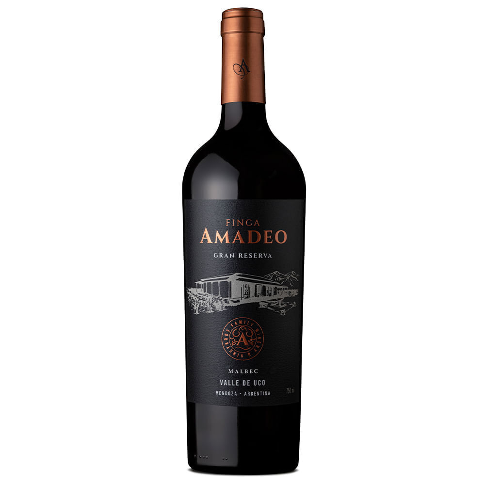 Vinho Tinto Argentino Amadeo Gran Reserva Malbec 750ml - Cx 6