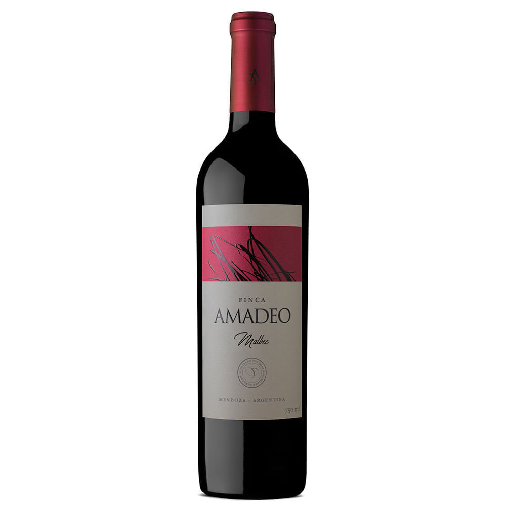 Vinho Tinto Argentino Amadeo Malbec 750ml - Cx 6