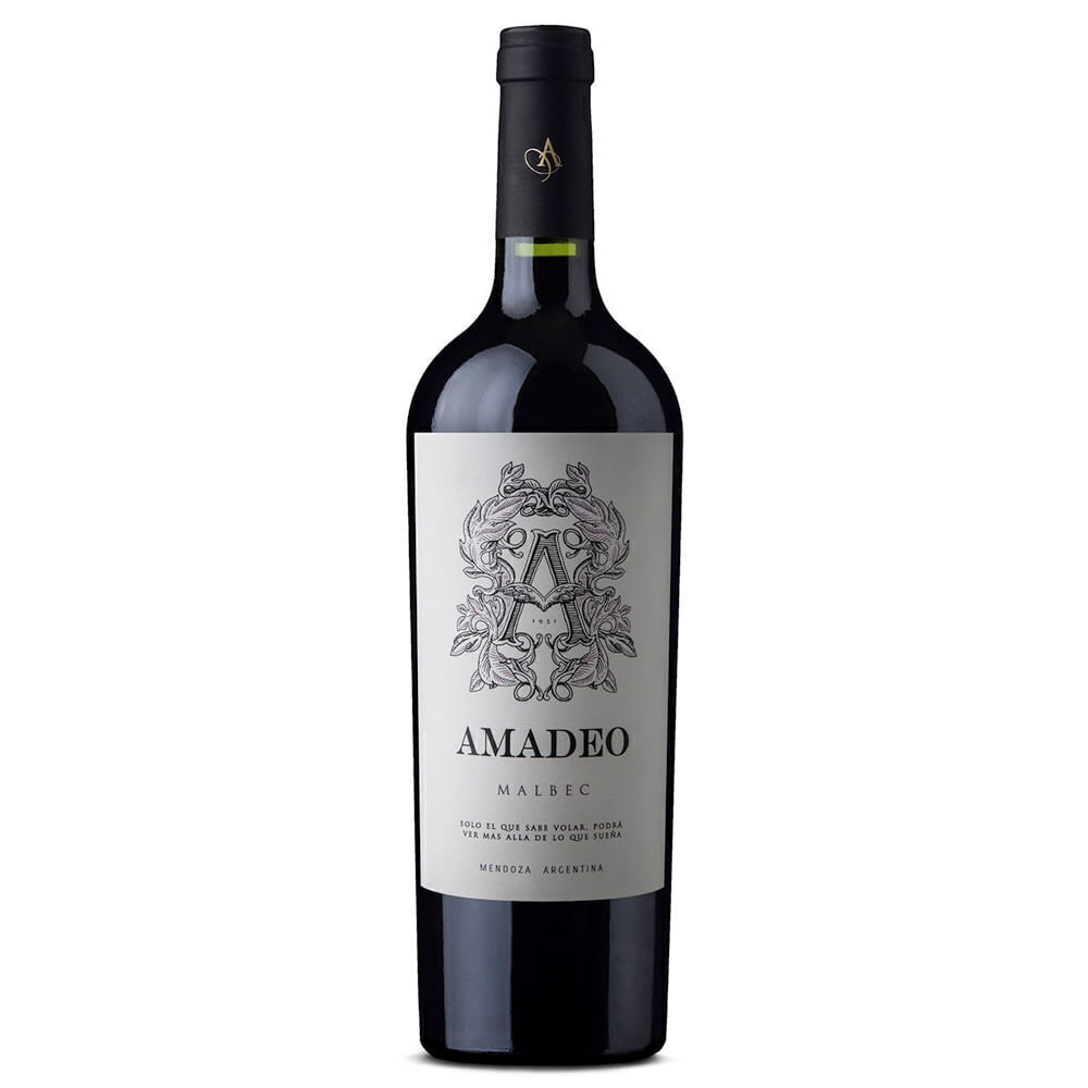 Vinho Tinto Argentino Amadeo Premium Malbec 750ml - Cx 6