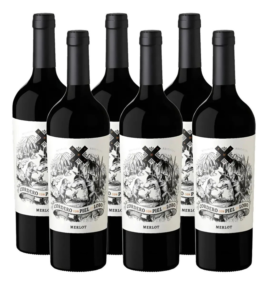 Vinho Tinto Argentino Cordero Con Piel de Lobo Merlot 750ml - Cx 6