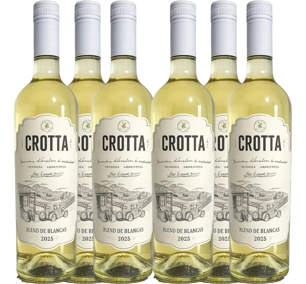 Vinho Branco Argentino Crotta Blend de Blancas 750ml - Cx 6