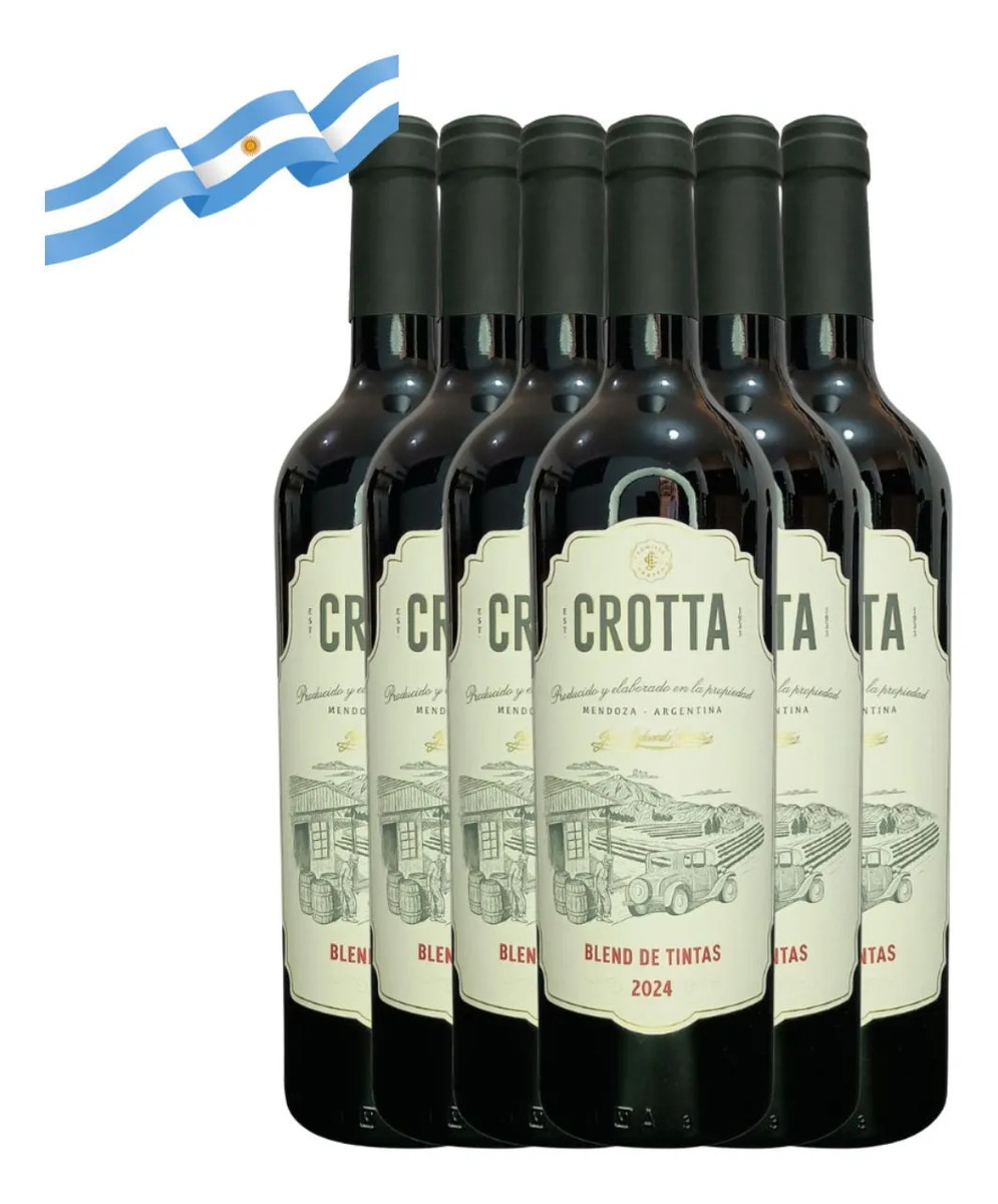 Vinho Tinto Argentino Crotta Blend de Tintas 750ml - Cx 6