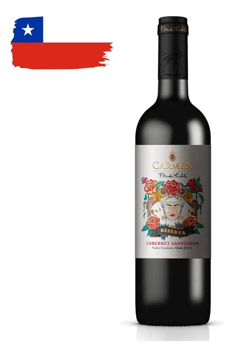 Vinho Tinto Chileno Carmen Reserva Frida Kahlo Cabernet Sauvignon 750ml - Cx 6