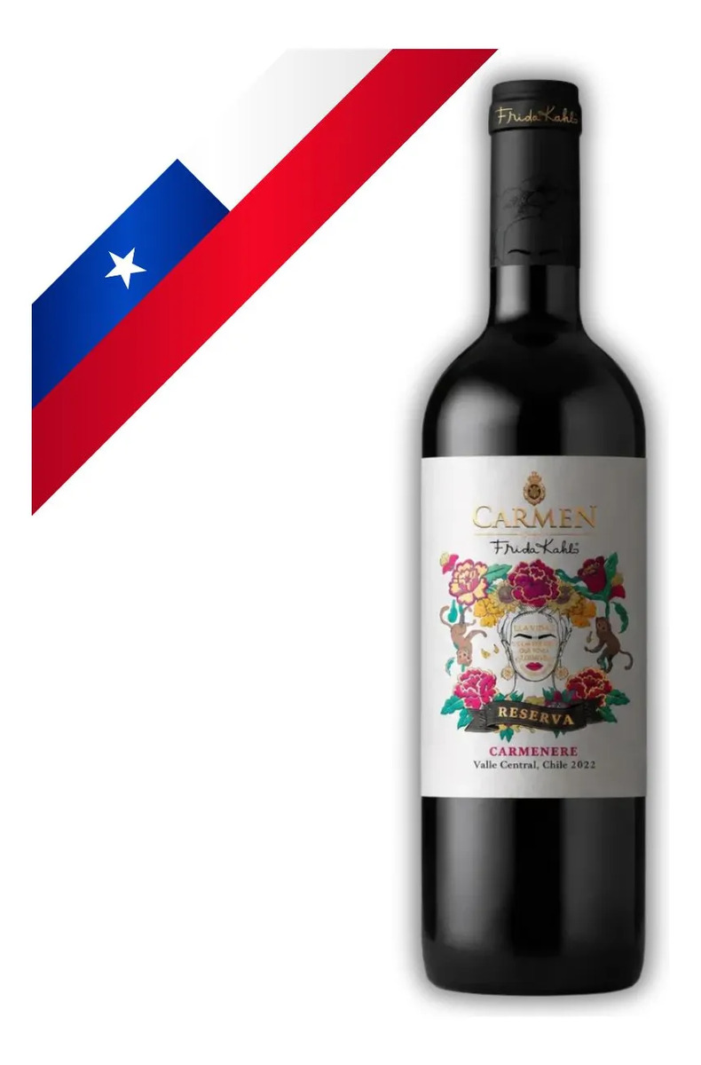 Vinho Tinto Chileno Frida Kahlo Reserva Carmenere 750ml - Cx 6