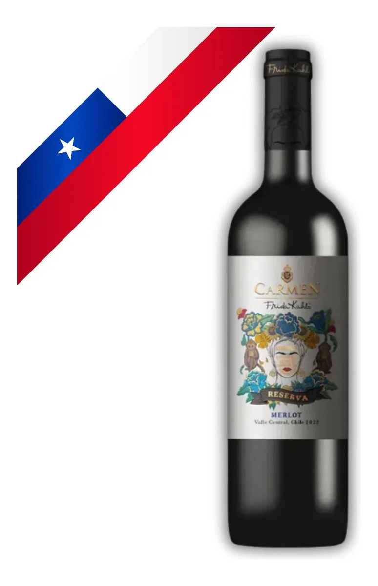 Vinho Tinto Chileno Frida Kahlo Reserva Merlot 750ml - Cx 6