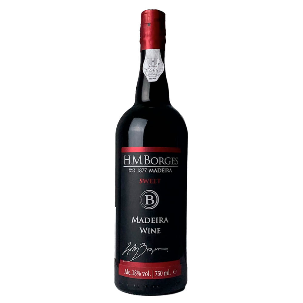 Vinho Madeira Português H.M. Borges Doce 3 Anos 750ml - Cx 6