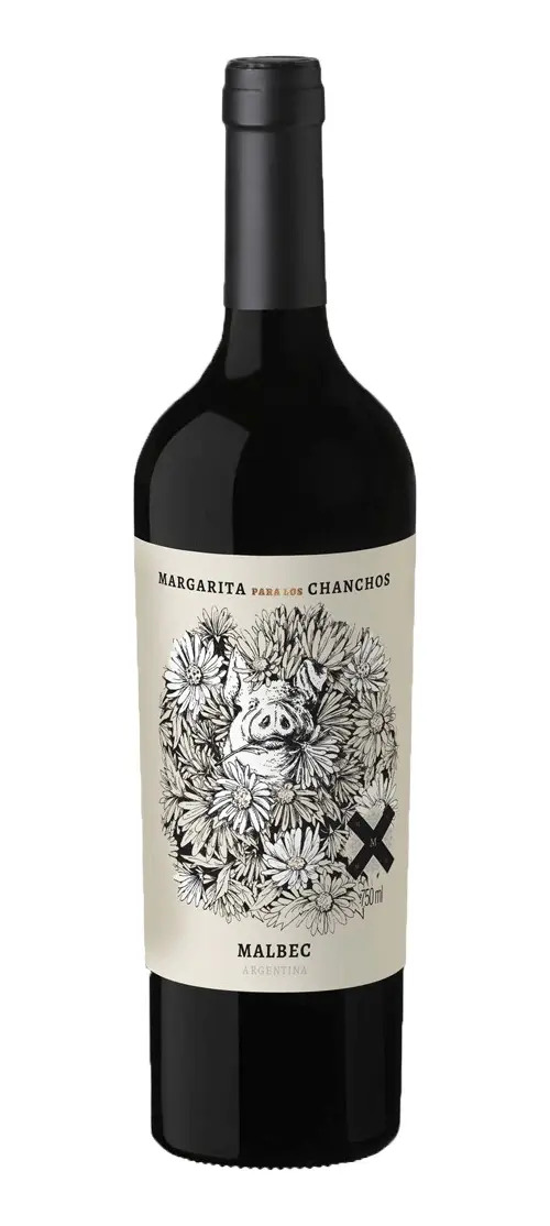 Vinho Tinto Argentino Mosquita Muerta Margarita para Los Chanchos Malbec 750ml - Cx 6