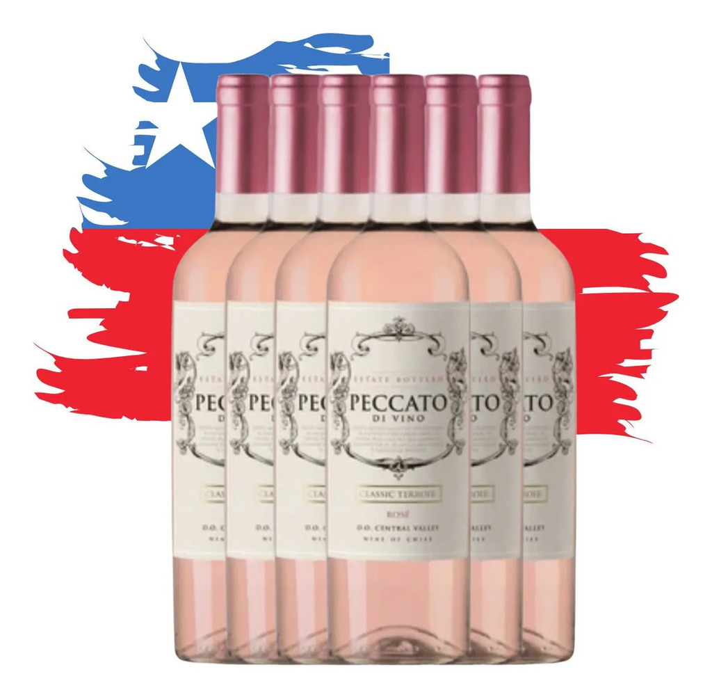 Vinho Rosé Chileno Peccato Di Vino 750ml - Cx 6