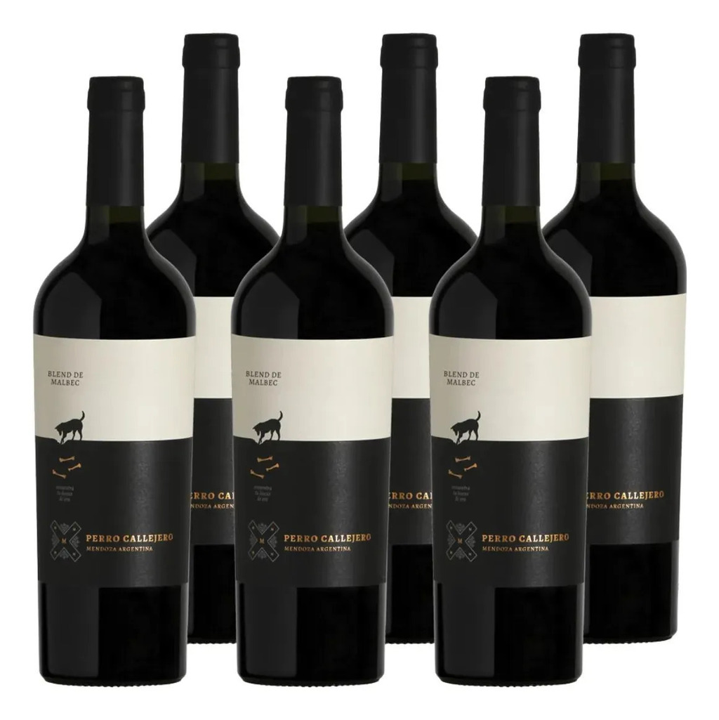 Vinho Tinto Argentino Perro Callejero Blend Malbec 750ml - Cx 6